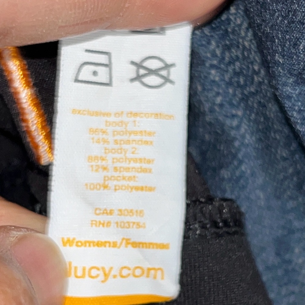 Lucy Women's Denim Indigo Trucker Activewear Outerwear Jacket Sz XL - Picture 4 of 4